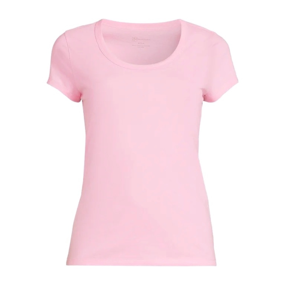 NWT free w purchase (minor flaw) rose blush stretch tee scoop neck